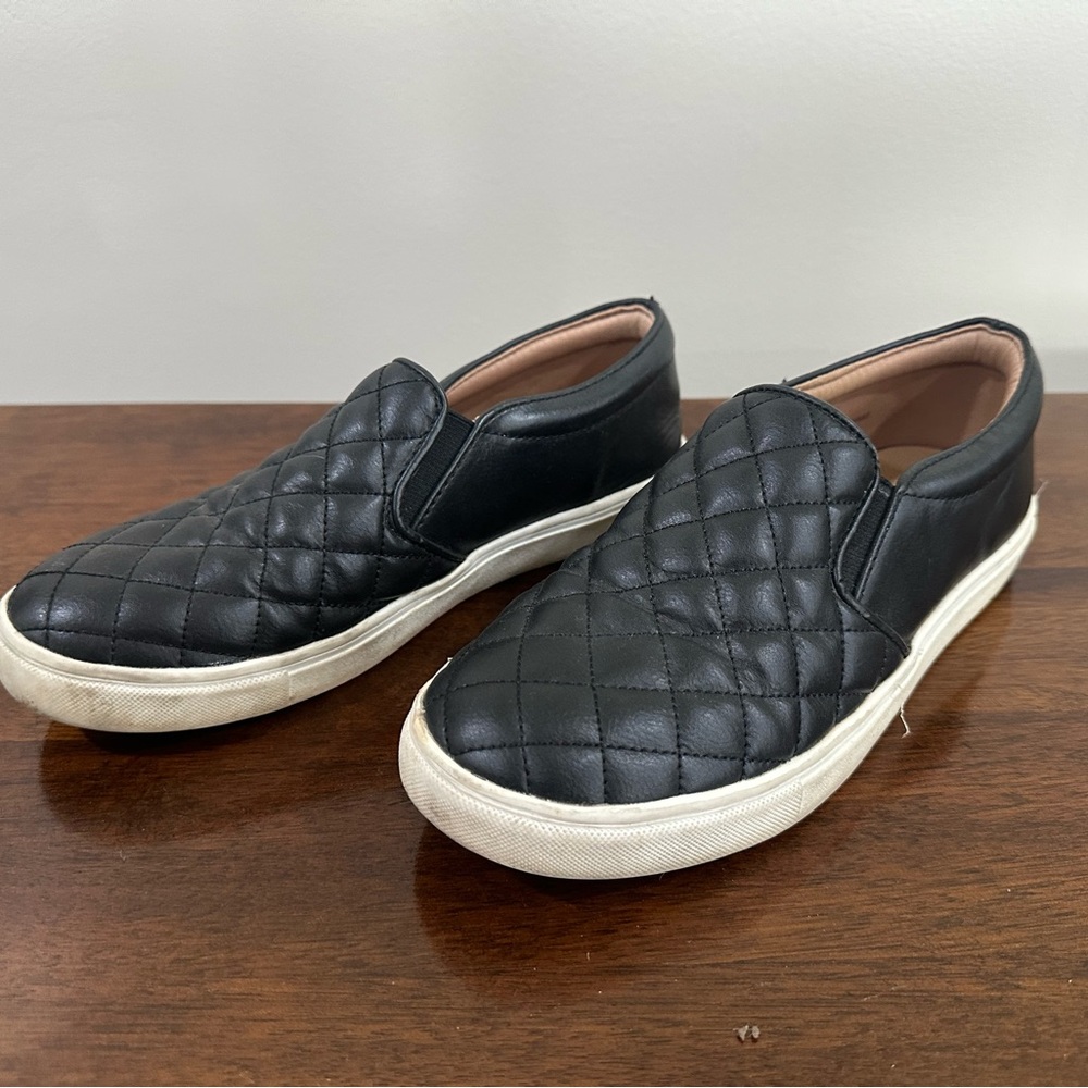 a new day Black Quilted Slip-On Sneakers